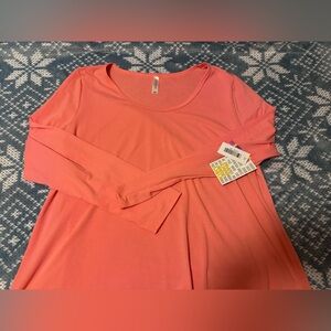 NWT Lularoe Lynne Coral Long Sleeve Women's Top
